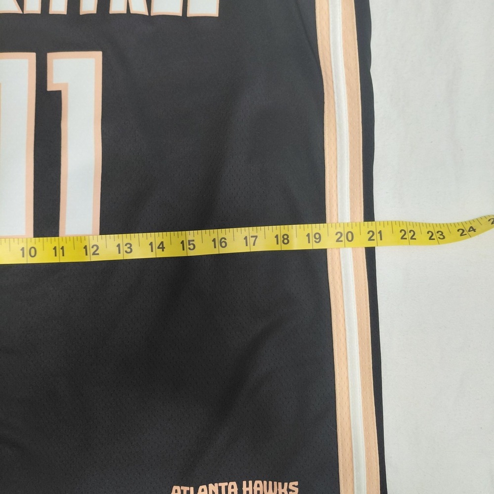 Atlanta Hawks Jersey Nike Mens Large Black NBA Basketball Trae Young Peach Tree - Picture 6 of 10
